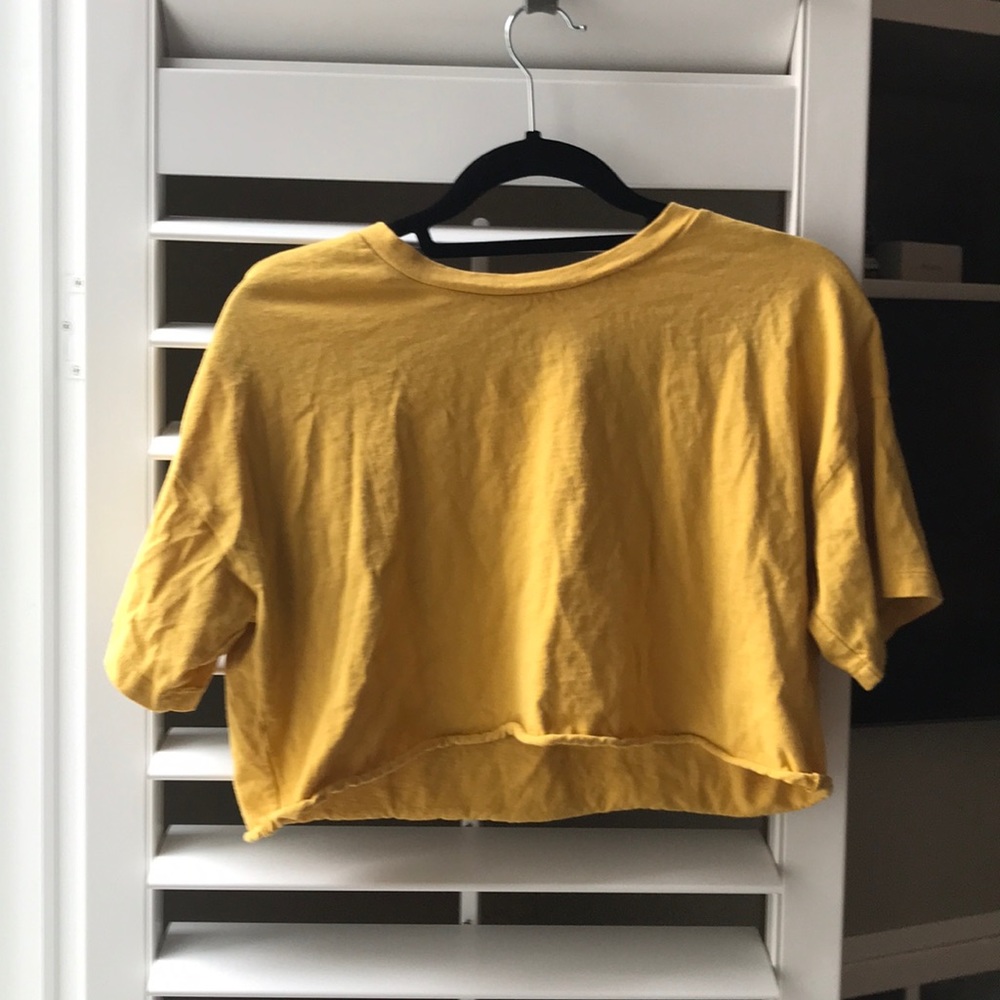 Yellow crop top